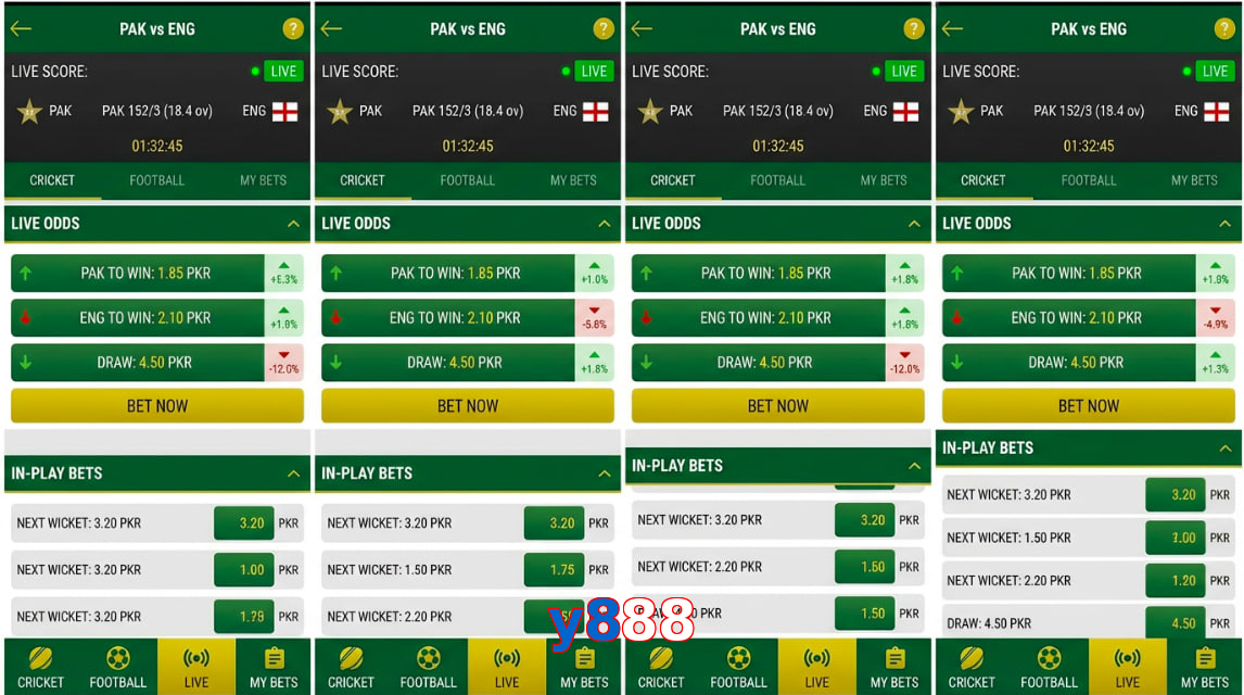 Game list for Y888 bet section